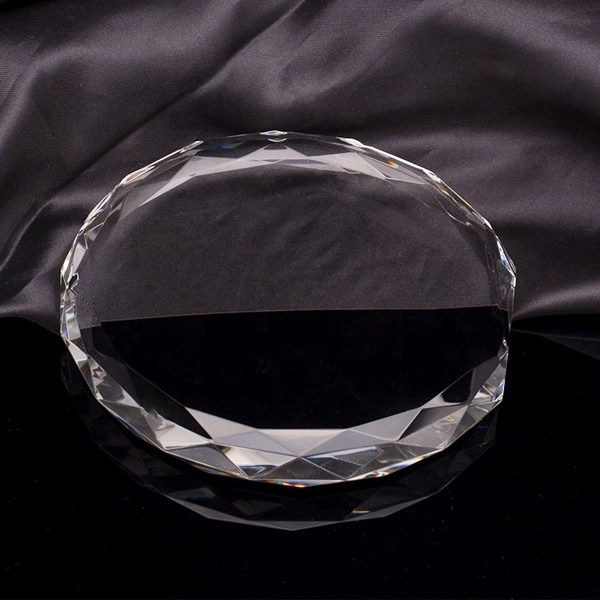 Faceted Optical Crystal Round Paperweight - Faceted Optical Crystal Round Paperweight - Image 6 of 8