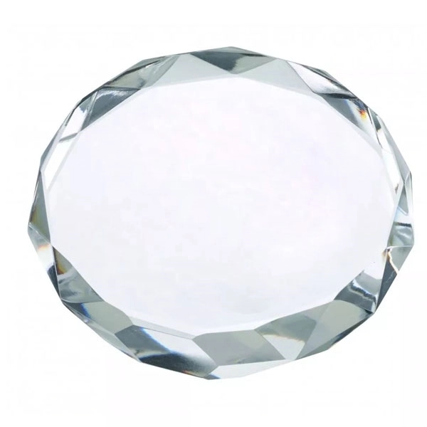 Faceted Optical Crystal Round Paperweight - Faceted Optical Crystal Round Paperweight - Image 8 of 8