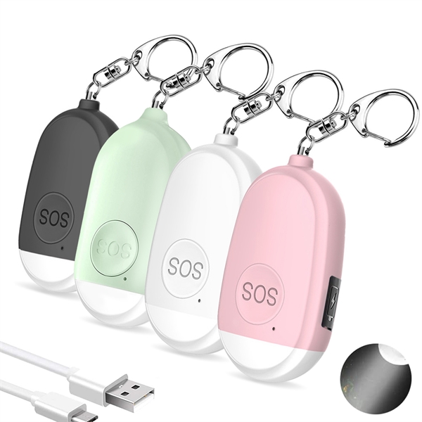 Rechargeable Personal Safety Alarm Keychain With Flashlight - Rechargeable Personal Safety Alarm Keychain With Flashlight - Image 1 of 1