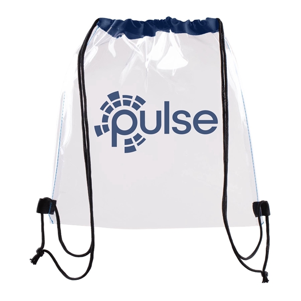 Vinyl Clear Waterproof Stadium Drawstring Gym&Sport Backpack - Vinyl Clear Waterproof Stadium Drawstring Gym&Sport Backpack - Image 6 of 12