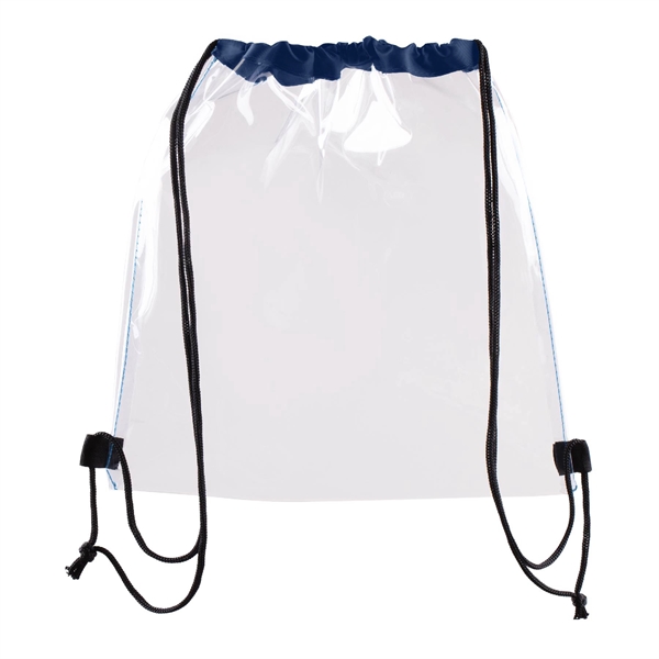 Vinyl Clear Waterproof Stadium Drawstring Gym&Sport Backpack - Vinyl Clear Waterproof Stadium Drawstring Gym&Sport Backpack - Image 11 of 12