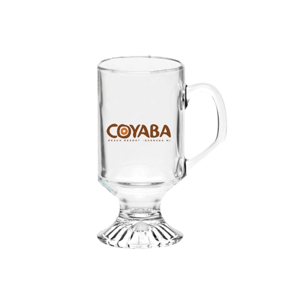 10 oz. ARC Footed Sports Custom Glass Mug - 10 oz. ARC Footed Sports Custom Glass Mug - Image 1 of 9