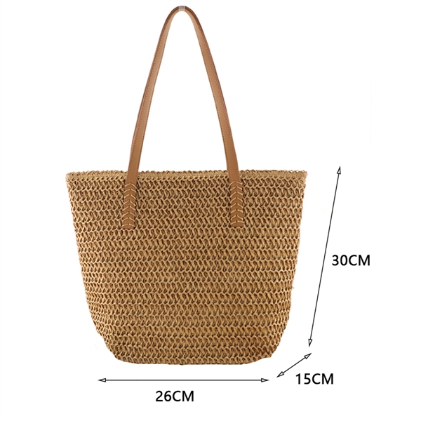 Summer Beach Straw Tote Bag Handbag - Summer Beach Straw Tote Bag Handbag - Image 1 of 4