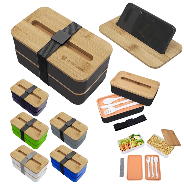 Stackable Bento Box With Phone Stand - Stackable Bento Box With Phone Stand - Image 0 of 19