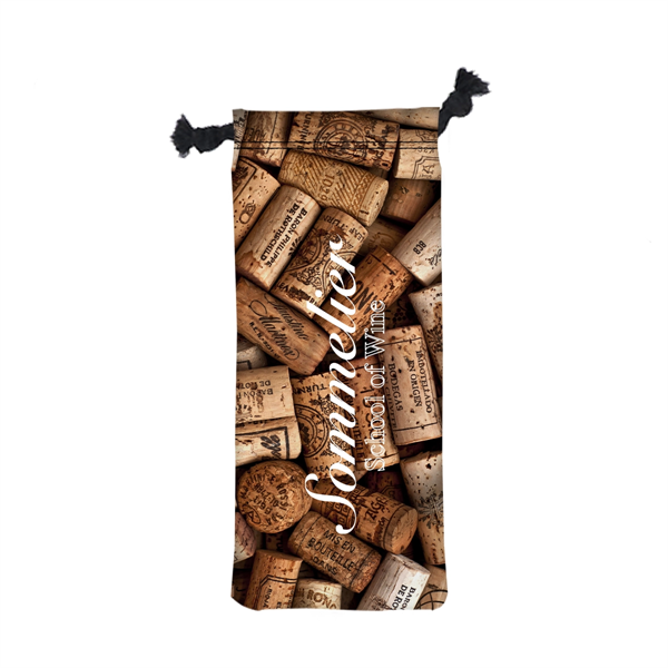 6" W X 15.5" H Wine Drawstring Bag - 6" W X 15.5" H Wine Drawstring Bag - Image 0 of 1
