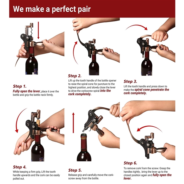 9 Pcs Wine Bottle Opener Corkscrew Set - 9 Pcs Wine Bottle Opener Corkscrew Set - Image 1 of 3