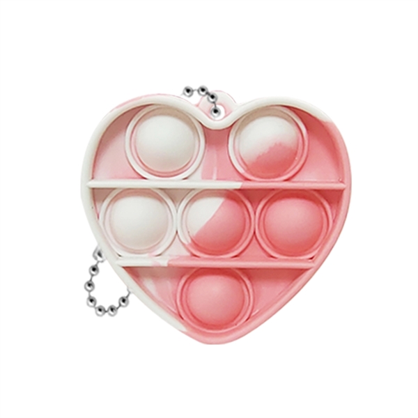 Mini Heart Push Pop Bubble Keychain - Mini Heart Push Pop Bubble Keychain - Image 6 of 11