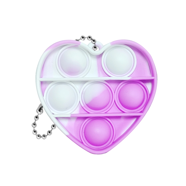 Mini Heart Push Pop Bubble Keychain - Mini Heart Push Pop Bubble Keychain - Image 7 of 11