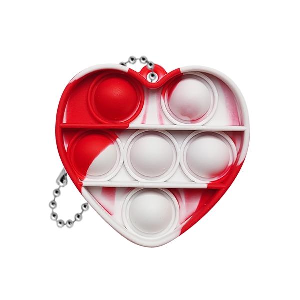 Mini Heart Push Pop Bubble Keychain - Mini Heart Push Pop Bubble Keychain - Image 8 of 11