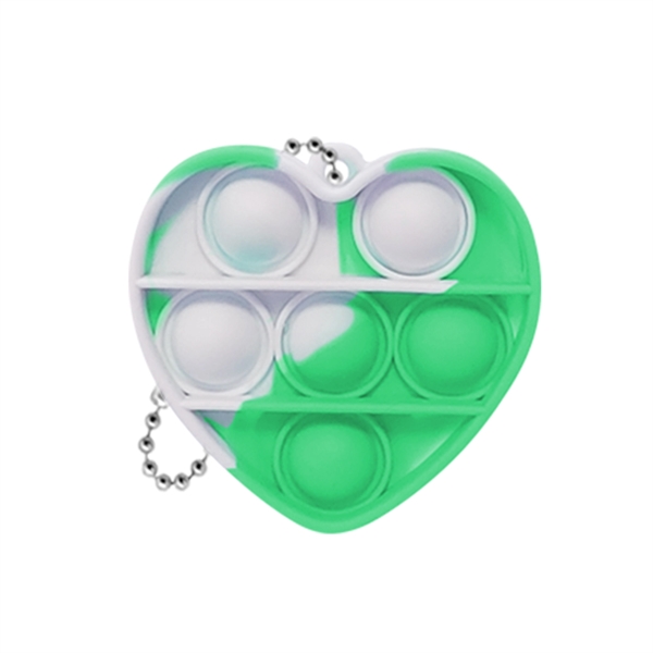 Mini Heart Push Pop Bubble Keychain - Mini Heart Push Pop Bubble Keychain - Image 9 of 11