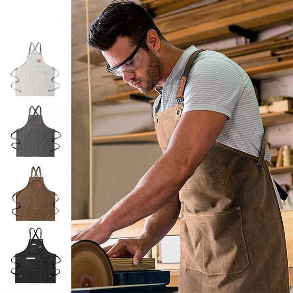 Chef Apron For Men Women With Large Pocket - Chef Apron For Men Women With Large Pocket - Image 0 of 6