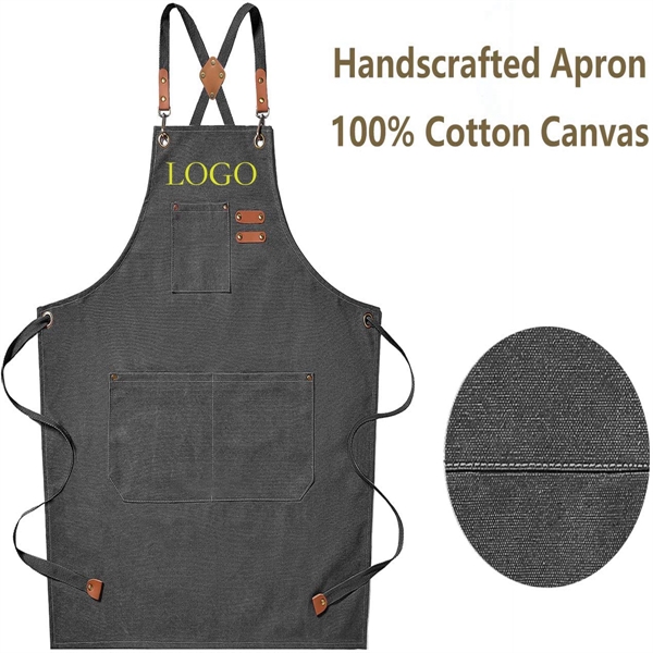 Chef Apron For Men Women With Large Pocket - Chef Apron For Men Women With Large Pocket - Image 4 of 6