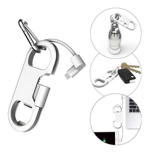 Portable Multifunction Keychain With Opener & Charging Cord - Portable Multifunction Keychain With Opener & Charging Cord - Image 1 of 1