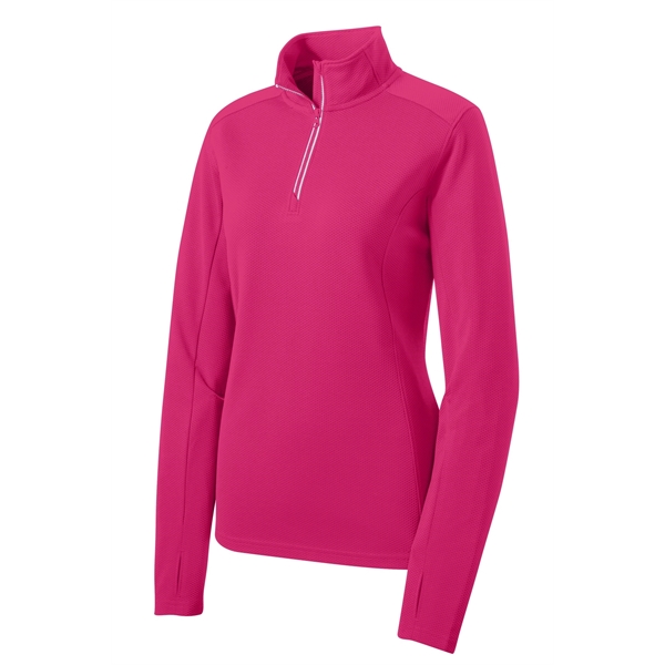 Sport-Tek Women's Sport-Wick Textured 1/4-Zip Pullover. - Sport-Tek Women's Sport-Wick Textured 1/4-Zip Pullover. - Image 26 of 29