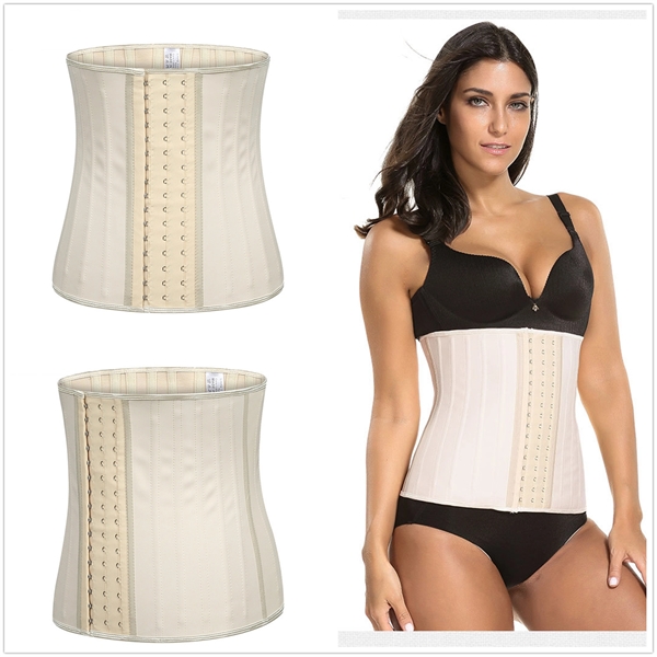 Women Latex Underbust Corsets 3 Hooks Hourglass Body Shaper - Women Latex Underbust Corsets 3 Hooks Hourglass Body Shaper - Image 1 of 4