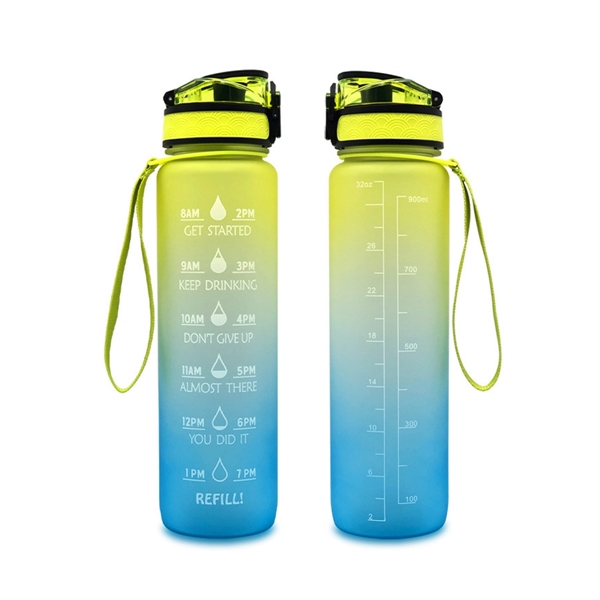 Large Water Bottle W/ Time Marker - Large Water Bottle W/ Time Marker - Image 1 of 2