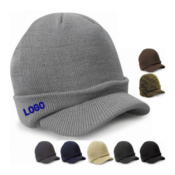 Knit Brim Beanie Cap - Knit Brim Beanie Cap - Image 0 of 2