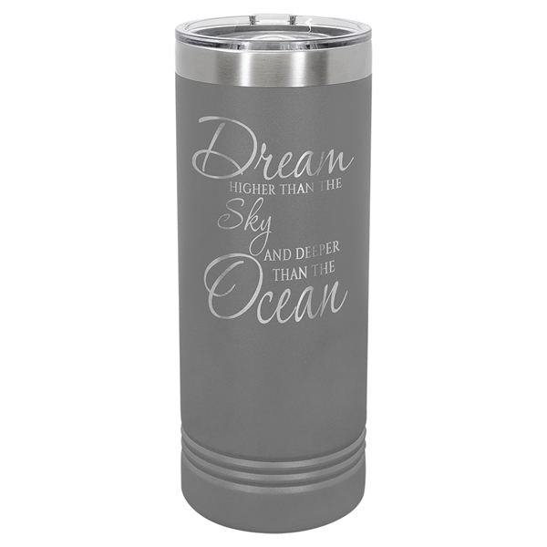 Polar Camel 22 oz. Skinny Tumbler with Slider Lid - Polar Camel 22 oz. Skinny Tumbler with Slider Lid - Image 7 of 16