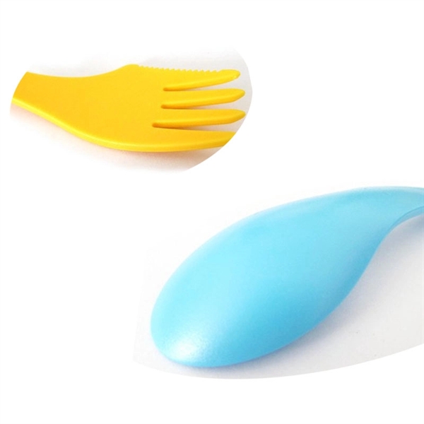 Spork 3 in 1 Camping Spoon Fork Knife Combo Plastic Cutlery - Spork 3 in 1 Camping Spoon Fork Knife Combo Plastic Cutlery - Image 3 of 3
