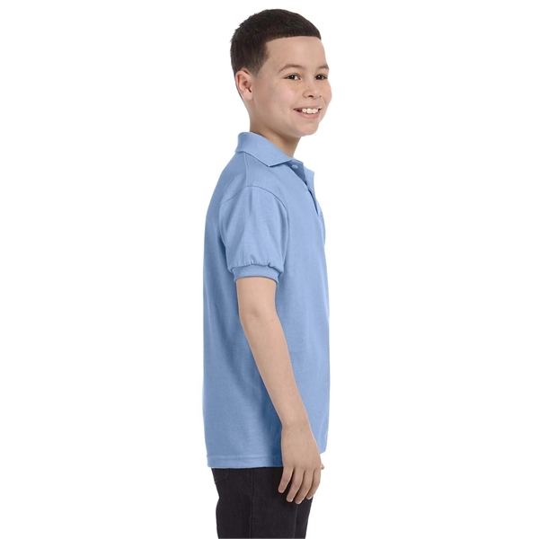 Hanes Youth EcoSmart® Jersey Knit Polo - Hanes Youth EcoSmart® Jersey Knit Polo - Image 3 of 62