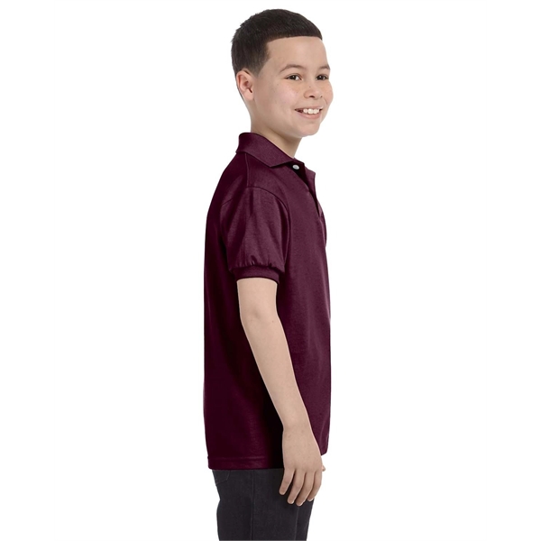 Hanes Youth EcoSmart® Jersey Knit Polo - Hanes Youth EcoSmart® Jersey Knit Polo - Image 13 of 62