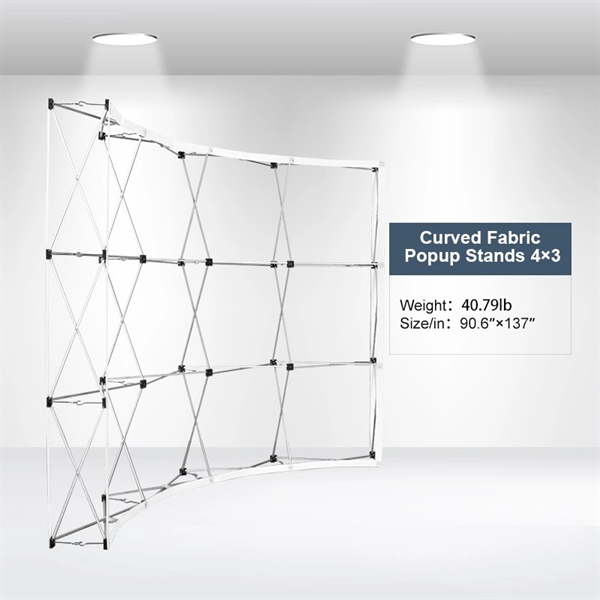 10' Curved Pop-Up Fabric Backdrop - 10' Curved Pop-Up Fabric Backdrop - Image 1 of 1