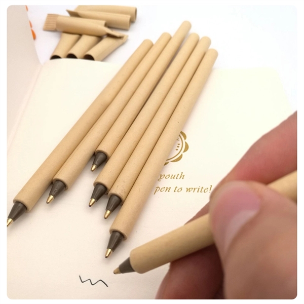 Kraft Paper Barrel Writing Pen - Kraft Paper Barrel Writing Pen - Image 2 of 2