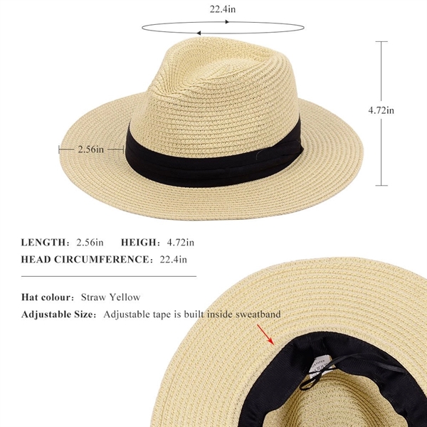 Summer Beach Sun Straw Hat Upf50+ - Summer Beach Sun Straw Hat Upf50+ - Image 1 of 5