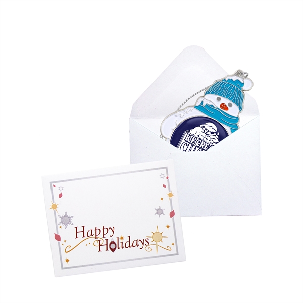 Modern Snowman w/ Beanie Holiday Ornament - Modern Snowman w/ Beanie Holiday Ornament - Image 2 of 2