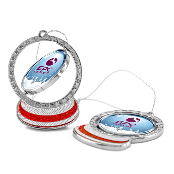 Spinner Snow Globe Holiday Ornament - Spinner Snow Globe Holiday Ornament - Image 3 of 3