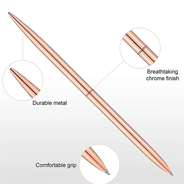 Slim Metallic Ballpoint Pen - Slim Metallic Ballpoint Pen - Image 2 of 5