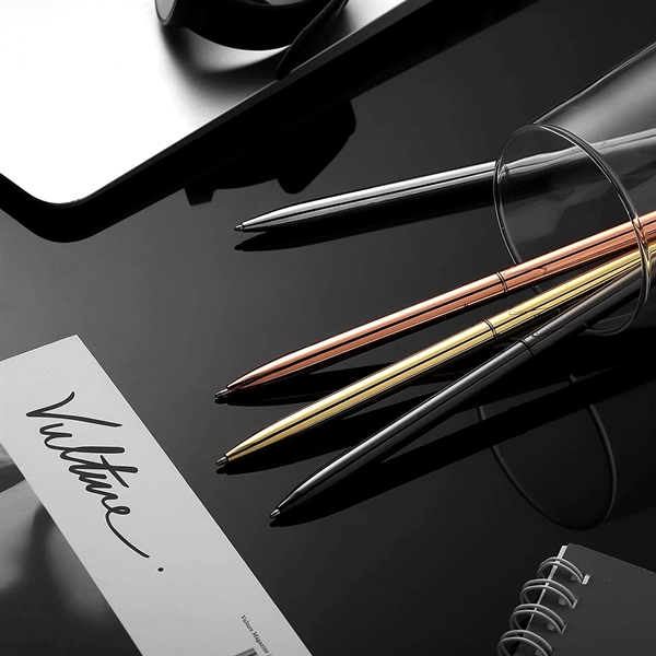 Slim Metallic Ballpoint Pen - Slim Metallic Ballpoint Pen - Image 4 of 5