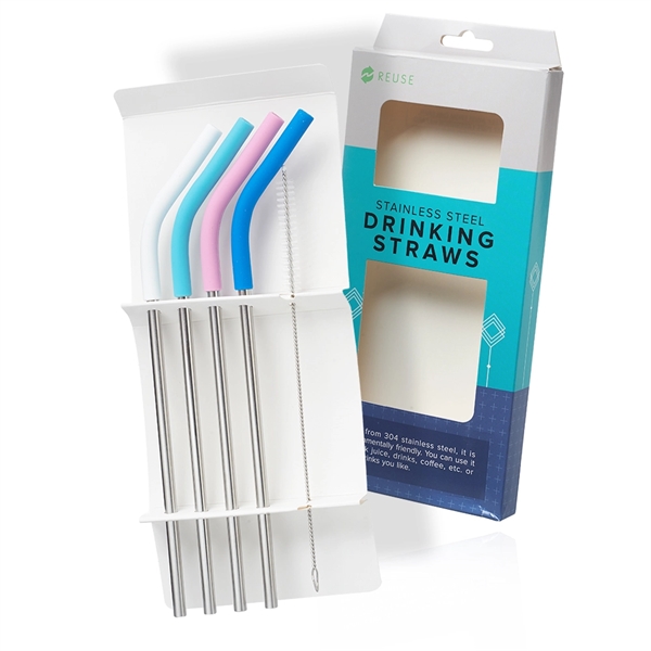 4-Piece Straw Pack with Brush - 4-Piece Straw Pack with Brush - Image 2 of 4