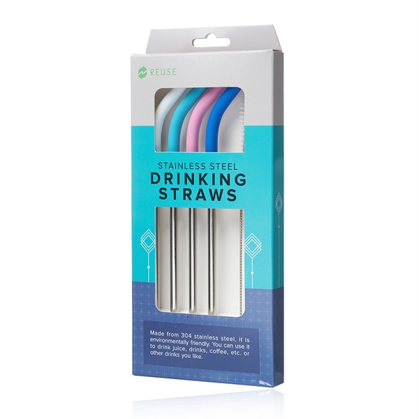 4-Piece Straw Pack with Brush - 4-Piece Straw Pack with Brush - Image 0 of 4