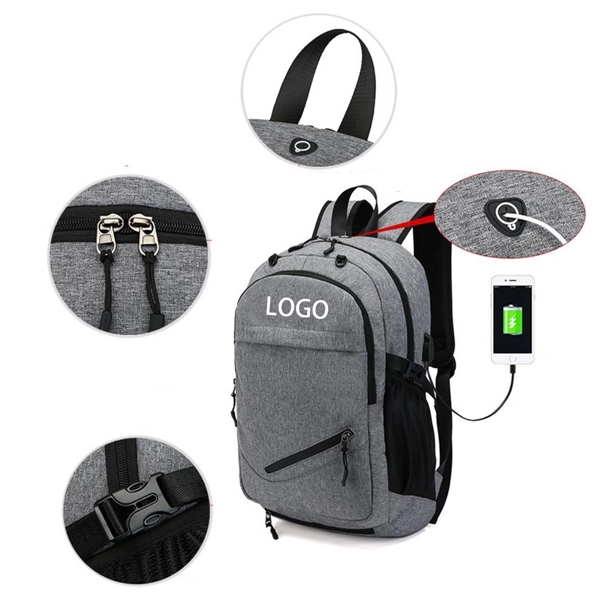 School Basketball Backpack With Usb Charging - School Basketball Backpack With Usb Charging - Image 0 of 2