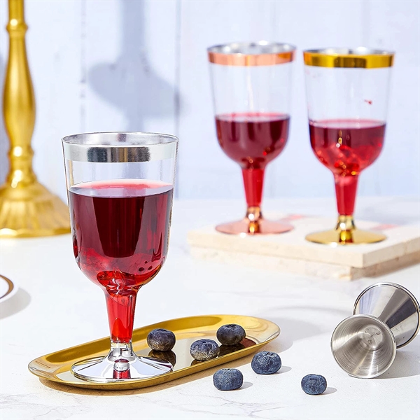 Gold-Plated Rim Wine Glass - Gold-Plated Rim Wine Glass - Image 1 of 2