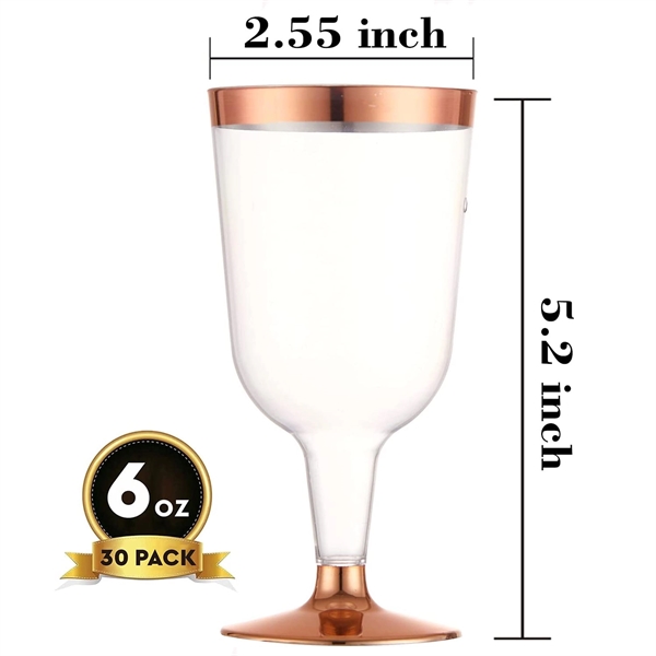 Gold-Plated Rim Wine Glass - Gold-Plated Rim Wine Glass - Image 2 of 2