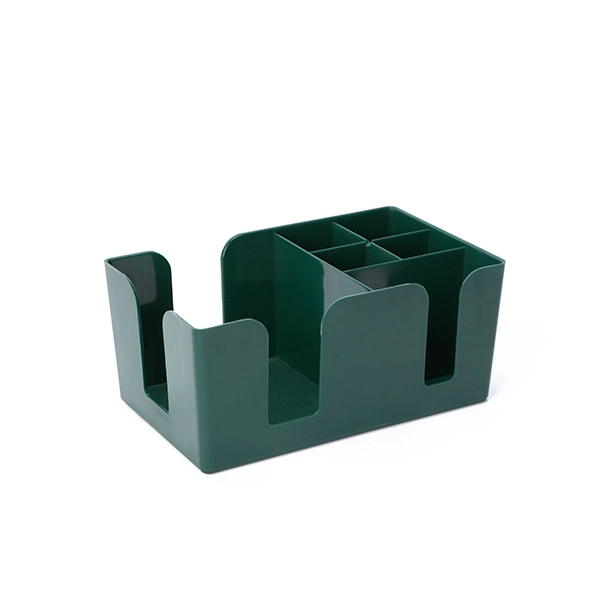 Plastic Bar Napkin Caddy Organizer with 6 Compartments - Plastic Bar Napkin Caddy Organizer with 6 Compartments - Image 0 of 4