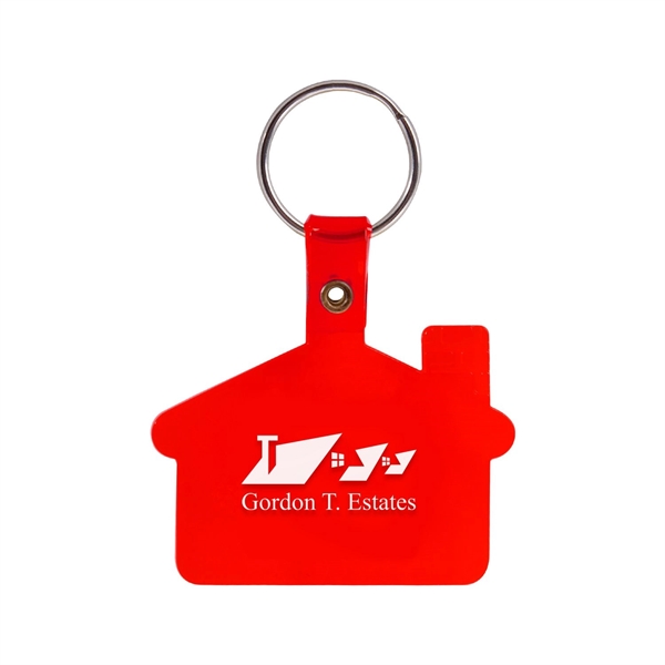 1 Color House Shaped Soft Plastic Key Tags - 1 Color House Shaped Soft Plastic Key Tags - Image 10 of 14