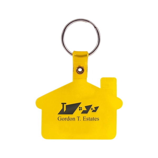 1 Color House Shaped Soft Plastic Key Tags - 1 Color House Shaped Soft Plastic Key Tags - Image 12 of 14