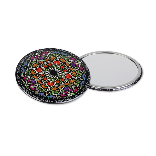3.5" Circle Celluloid Pocket Mirror Button - 3.5" Circle Celluloid Pocket Mirror Button - Image 0 of 0