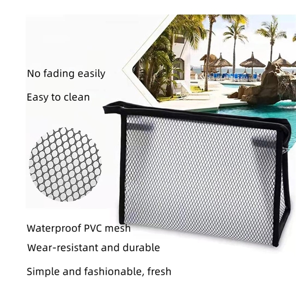 Clear Vinyl Plastic Makeup Bags - Clear Vinyl Plastic Makeup Bags - Image 3 of 4