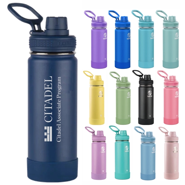 Takeya® 18 oz Actives Insulated Water Bottle With Spout Lid - Takeya® 18 oz Actives Insulated Water Bottle With Spout Lid - Image 0 of 6