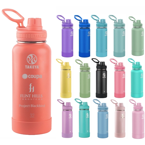 Takeya® 32 oz Actives Insulated Water Bottle With Spout Lid - Takeya® 32 oz Actives Insulated Water Bottle With Spout Lid - Image 0 of 5