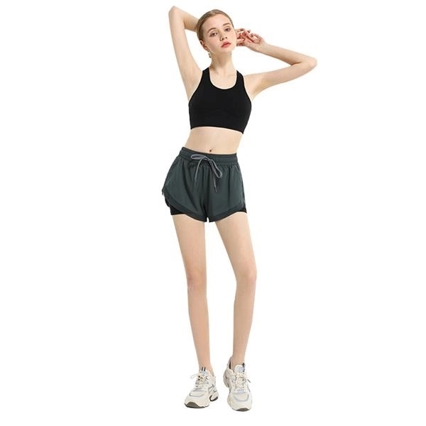 2-in-1 Dry Quickly Double Layer Sports Shorts Woman - 2-in-1 Dry Quickly Double Layer Sports Shorts Woman - Image 1 of 1