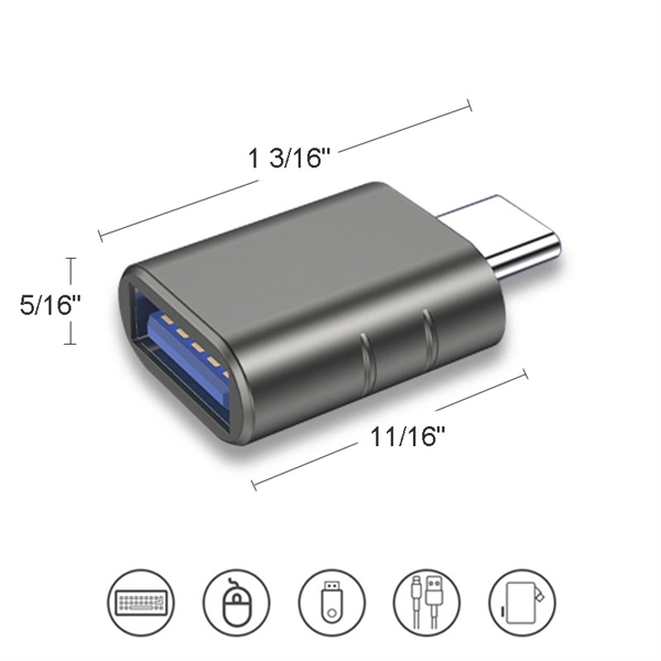 Zinc Alloy USB Type C Adapter Wide Compatibility - Zinc Alloy USB Type C Adapter Wide Compatibility - Image 1 of 3