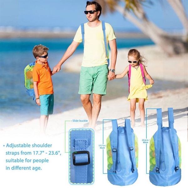 Large Mesh Beach Toys Drawstring Bag - Large Mesh Beach Toys Drawstring Bag - Image 2 of 3
