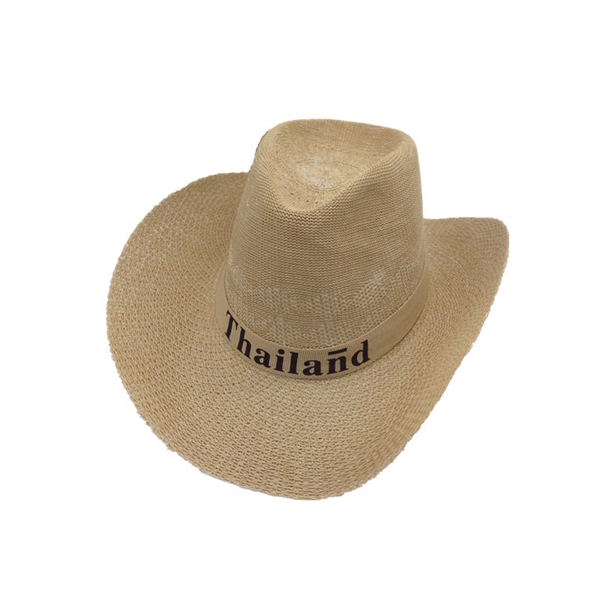 Summer Beach Travel Sun Hat Straw Woven Ladies Bowler - Summer Beach Travel Sun Hat Straw Woven Ladies Bowler - Image 0 of 2