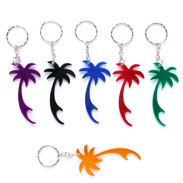 Palm Tree-Shaped Bottle Opener With Keyring