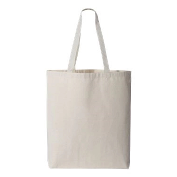 Q-Tees 11L Canvas Tote with Contrast-Color Handles - Q-Tees 11L Canvas Tote with Contrast-Color Handles - Image 32 of 36